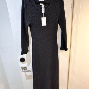 Aritzia Long Sleeve Black Knit Dress